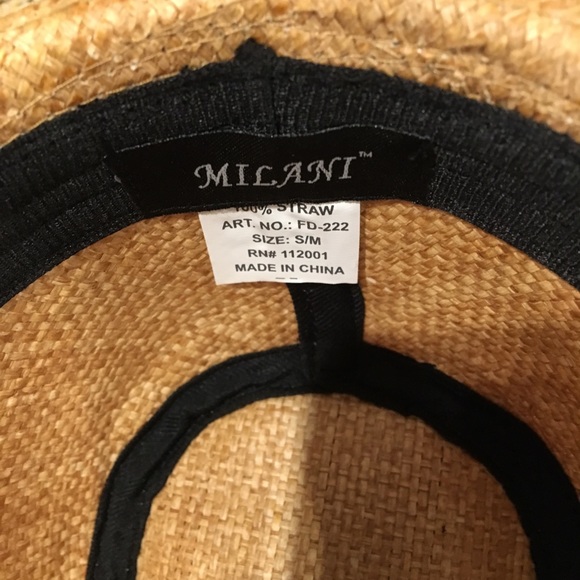 Milano Fedora Straw Size S/M - Picture 2 of 2